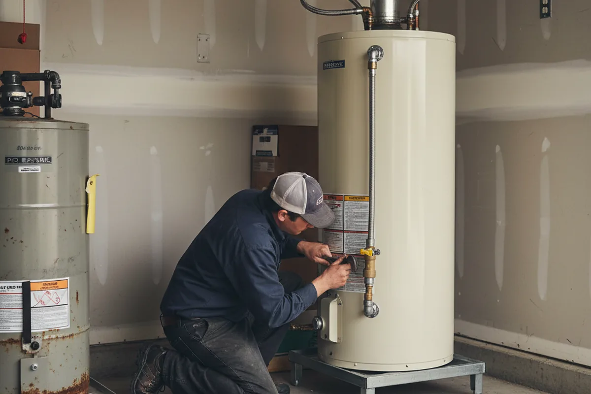 Water heater and shutoff valve replacement in Crumpton